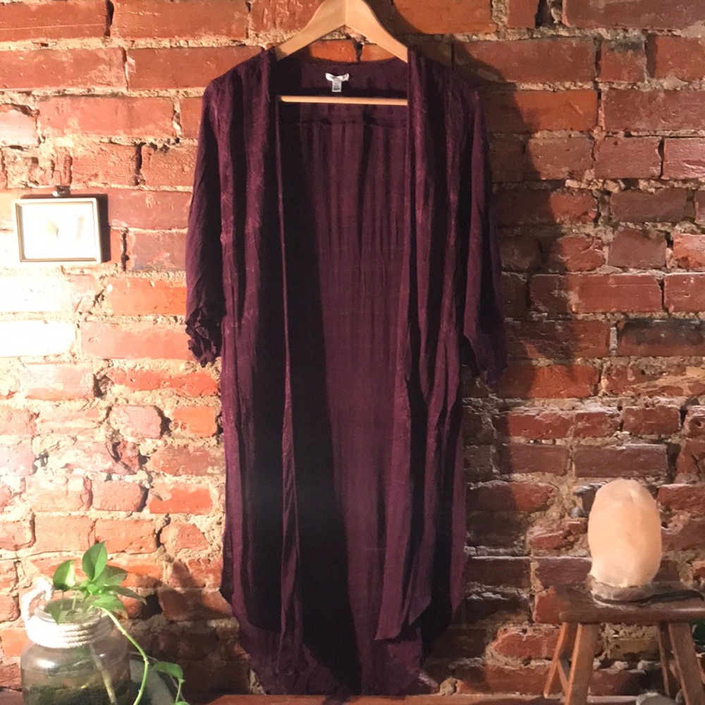 Ecote robe/ kimono, burgundy, sz XS / S